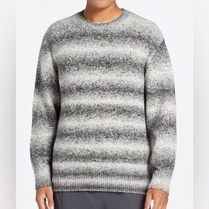 Cozy Gray Gradient Crewneck Sweater